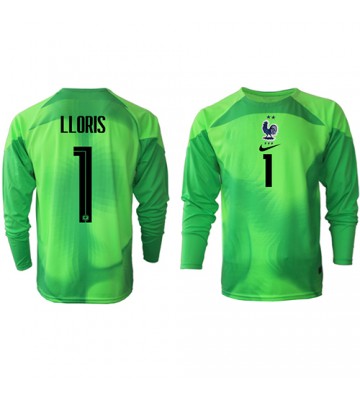 Frankrig Hugo Lloris #1 Målmand Replika Udebanetrøje VM 2022 Langærmet